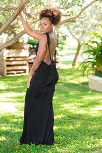 Silhouette Backless Maxi Dress-USA